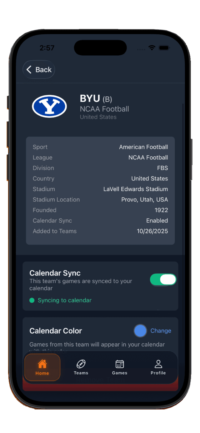 FanSync App Screenshot 3